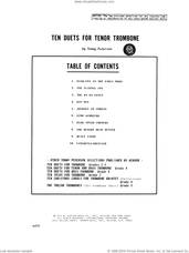 Cover icon of Ten Duets For Tenor Trombone sheet music for two trombones by Pederson, classical score, intermediate duet