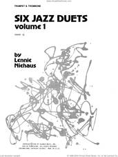 Cover icon of Six Jazz Duets, Volume 1 sheet music for trumpet and trombone by Lennie Niehaus, intermediate duet