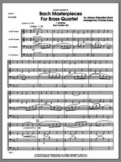 Cover icon of Bach Masterpieces For Brass Quartet (COMPLETE) sheet music for brass quartet by Johann Sebastian Bach and Evans, classical score, intermediate skill level