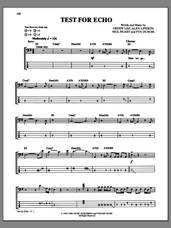 Cover icon of Test For Echo sheet music for bass (tablature) (bass guitar) by Rush, intermediate skill level