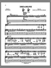 Cover icon of Dreamline sheet music for guitar (tablature) by Rush, intermediate skill level