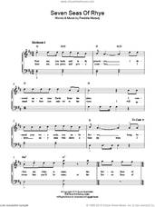 Cover icon of Seven Seas Of Rhye sheet music for piano solo by Queen and Freddie Mercury, easy skill level