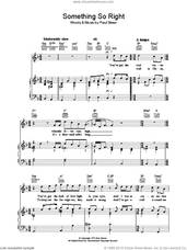 Cover icon of Something So Right sheet music for voice, piano or guitar by Paul Simon, intermediate skill level