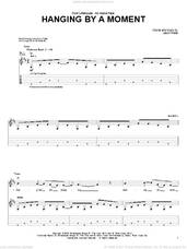 Cover icon of Hanging By A Moment sheet music for guitar (tablature) by Lifehouse and Jason Wade, intermediate skill level