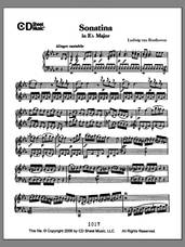 Cover icon of Sonatina In E-flat Major sheet music for piano solo by Ludwig van Beethoven, classical score, intermediate skill level