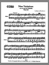 Cover icon of Variations (9) On An Aria By Paisiello, Woo 69 sheet music for piano solo by Ludwig van Beethoven, classical score, intermediate skill level