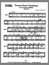 Cover icon of Variations (24) On An Arietta By Righini, Woo 65 sheet music for piano solo by Ludwig van Beethoven, classical score, intermediate skill level