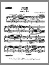Cover icon of Rondo in G Major, Op. 51, No. 2 sheet music for piano solo by Ludwig van Beethoven, classical score, intermediate skill level