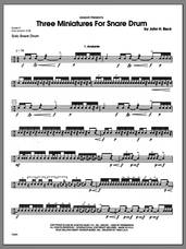 Cover icon of Three Miniatures For Snare Drum sheet music for percussions by John H. Beck, classical score, intermediate skill level
