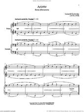 Cover icon of Ariette sheet music for piano four hands by Bradley Beckman and Carolyn True, intermediate skill level