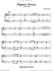 Cover icon of Pilgrims' Chorus sheet music for piano solo by Richard Wagner, classical score, easy skill level