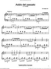 Cover icon of Addio del passato sheet music for piano solo by Giuseppe Verdi, classical score, easy skill level