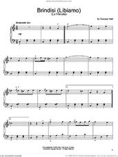 Cover icon of Brindisi (Libiamo) sheet music for piano solo by Giuseppe Verdi, classical score, easy skill level