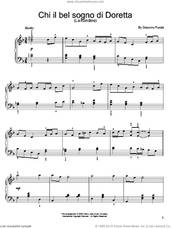 Cover icon of Canzone di Doretta sheet music for piano solo by Giacomo Puccini, classical score, easy skill level