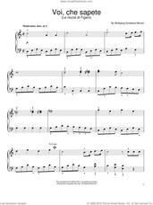 Cover icon of Voi, Che Sapete sheet music for piano solo by Wolfgang Amadeus Mozart, classical score, easy skill level