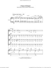 Cover icon of I Have A Dream sheet music for choir (SATB: soprano, alto, tenor, bass) by ABBA, Benny Andersson and Bjorn Ulvaeus, intermediate skill level