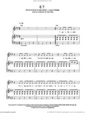 Cover icon of E.T. sheet music for voice, piano or guitar by Katy Perry, Joshua Coleman, Lukasz Gottwald and Max Martin, intermediate skill level