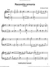 Cover icon of Recondita Armonia sheet music for piano solo by Giacomo Puccini, classical score, easy skill level