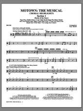 Cover icon of Motown: The Musical (Choral Highlights) sheet music for orchestra/band (drums) by Mac Huff, intermediate skill level