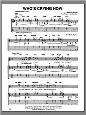 Cover icon of Who's Crying Now sheet music for guitar (tablature) by Journey, Jonathan Cain and Steve Perry, intermediate skill level