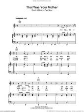 Cover icon of That Was Your Mother sheet music for voice, piano or guitar by Paul Simon, intermediate skill level