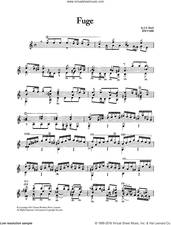 Cover icon of Fugue In A Minor BWV 1000 sheet music for guitar solo by Johann Sebastian Bach, classical score, intermediate skill level