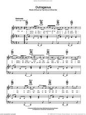 Cover icon of Outrageous sheet music for voice, piano or guitar by Paul Simon and Brian Eno, intermediate skill level