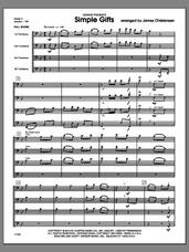 Cover icon of Simple Gifts (COMPLETE) sheet music for four trombones by James Christensen, classical score, intermediate skill level