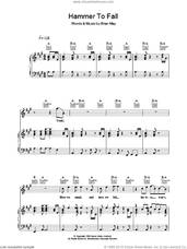 Cover icon of Hammer To Fall sheet music for voice, piano or guitar by Queen and Brian May, intermediate skill level