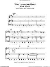 Cover icon of When Horsepower Meant What It Said sheet music for voice, piano or guitar by Sandi Thom and Tom Gilbert, intermediate skill level