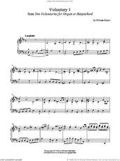 Cover icon of Voluntary 1 In D Major From 10 Voluntaries For Harpsichord sheet music for piano solo by William Boyce, classical score, intermediate skill level