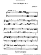 Cover icon of Suite In G Major sheet music for piano solo by Henry Purcell, classical score, intermediate skill level