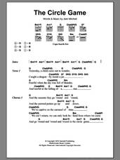 Cover icon of The Circle Game sheet music for guitar (chords) by Joni Mitchell, intermediate skill level