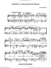 Cover icon of Sonatine, 2nd Movement sheet music for piano solo by Maurice Ravel, classical score, intermediate skill level