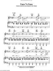 Cover icon of Face To Face sheet music for voice, piano or guitar by Gary Barlow and John Shanks, intermediate skill level