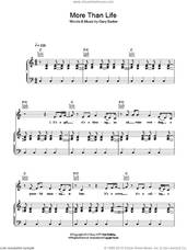 Cover icon of More Than Life sheet music for voice, piano or guitar by Gary Barlow, intermediate skill level