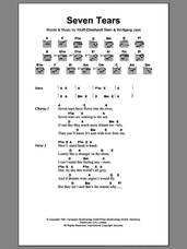Cover icon of Seven Tears sheet music for guitar (chords) by Goombay Dance Band, Wolff-Ekkehardt Stein and Wolfgang Jass, intermediate skill level