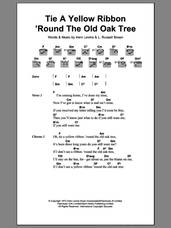 Cover icon of Tie A Yellow Ribbon 'Round The Old Oak Tree sheet music for guitar (chords) by Tony Orlando, Irwin Levine and L. Russell Brown, intermediate skill level