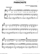 Cover icon of Parachute sheet music for voice, piano or guitar by Cheryl Cole, Ingrid Michaelson and Marshall Altman, intermediate skill level