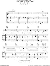 Cover icon of A Place In The Sun sheet music for voice, piano or guitar by Stevie Wonder, Bryan Wells and Ron Miller, intermediate skill level