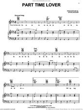 Cover icon of Part Time Lover sheet music for voice, piano or guitar by Stevie Wonder, intermediate skill level