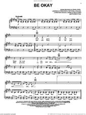 Cover icon of Be Okay sheet music for voice, piano or guitar by Oh Honey, Christian Medice, Danielle Bouchard, Denis Lipari, Lawrence Principato, Mitchell Collins and Phoebe Ryan, intermediate skill level
