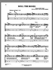 Cover icon of Roll The Bones sheet music for bass (tablature) (bass guitar) by Rush, Alex Lifeson, Geddy Lee and Neil Peart, intermediate skill level