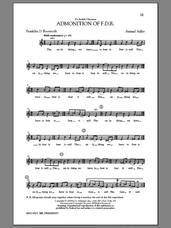 Cover icon of Admonition Of FDR sheet music for choir by Samuel Adler and Franklin Delano Roosevelt, intermediate skill level