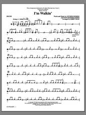 Cover icon of I'm Walkin' (complete set of parts) sheet music for orchestra/band by Kirby Shaw, Antoine Domino, Dave Bartholomew and Ricky Nelson, intermediate skill level