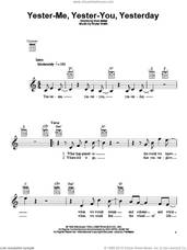 Cover icon of Yester-Me, Yester-You, Yesterday sheet music for ukulele by Stevie Wonder, Bryan Wells and Ron Miller, intermediate skill level