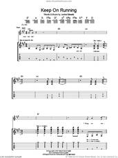 Cover icon of Keep On Running sheet music for guitar (tablature) by The Spencer Davis Group and Jackie Edwards, intermediate skill level