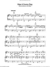 Cover icon of Was A Sunny Day sheet music for voice, piano or guitar by Paul Simon, intermediate skill level