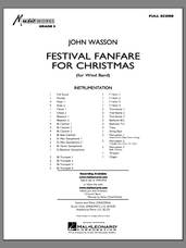 Cover icon of Festival Fanfare for Christmas (for Wind Band) (COMPLETE) sheet music for concert band by John Wasson, intermediate skill level
