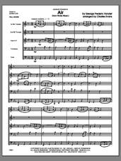 Cover icon of Air (from Water Music) (COMPLETE) sheet music for four trumpets and piano by George Frideric Handel and Charles Evans, classical wedding score, intermediate skill level
